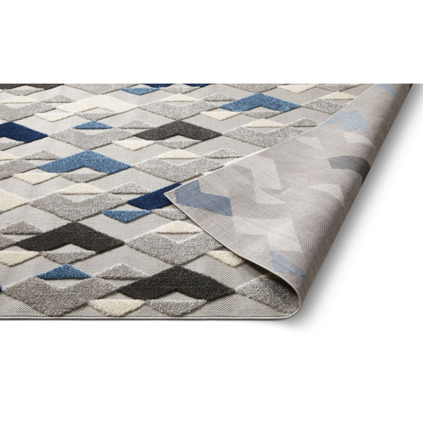 Como Indoor/Outdoor Diamonds Area Rug High Traffic Stain Resistant Mod